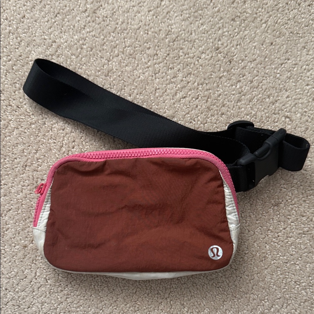 lululemon athletica Brown and Pink Crossbody Bag